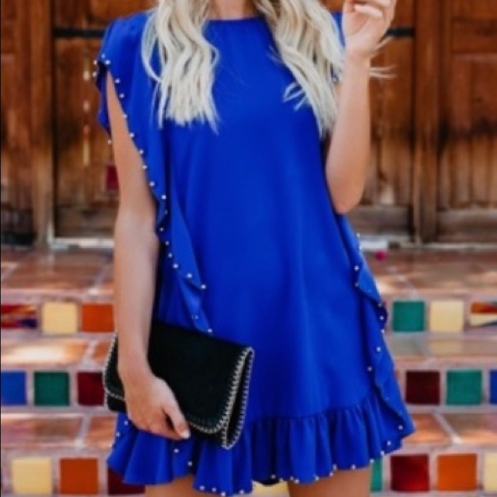 Fiesta embellished ruffle dress